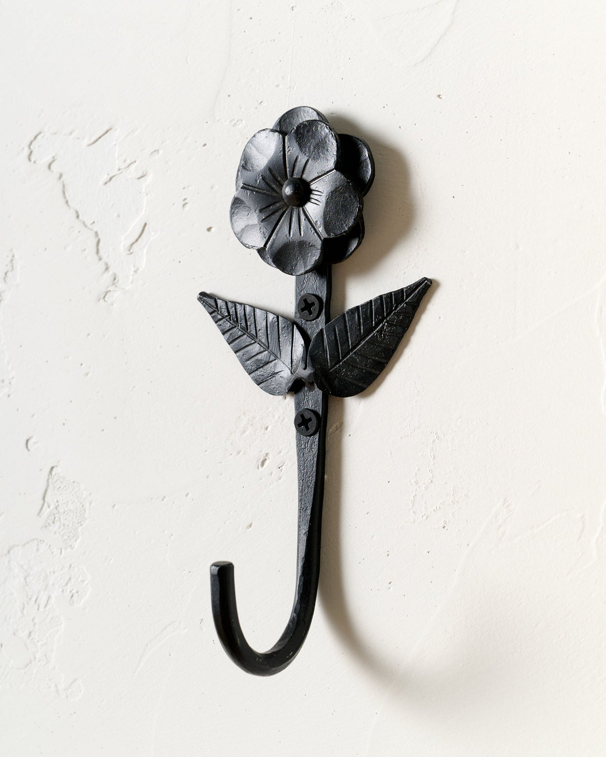 Mavelle Forged Iron Floral Hook I wall hook