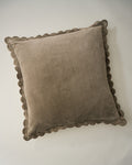Mavelle Green Velvet Scallop Edge Sham pillow sham