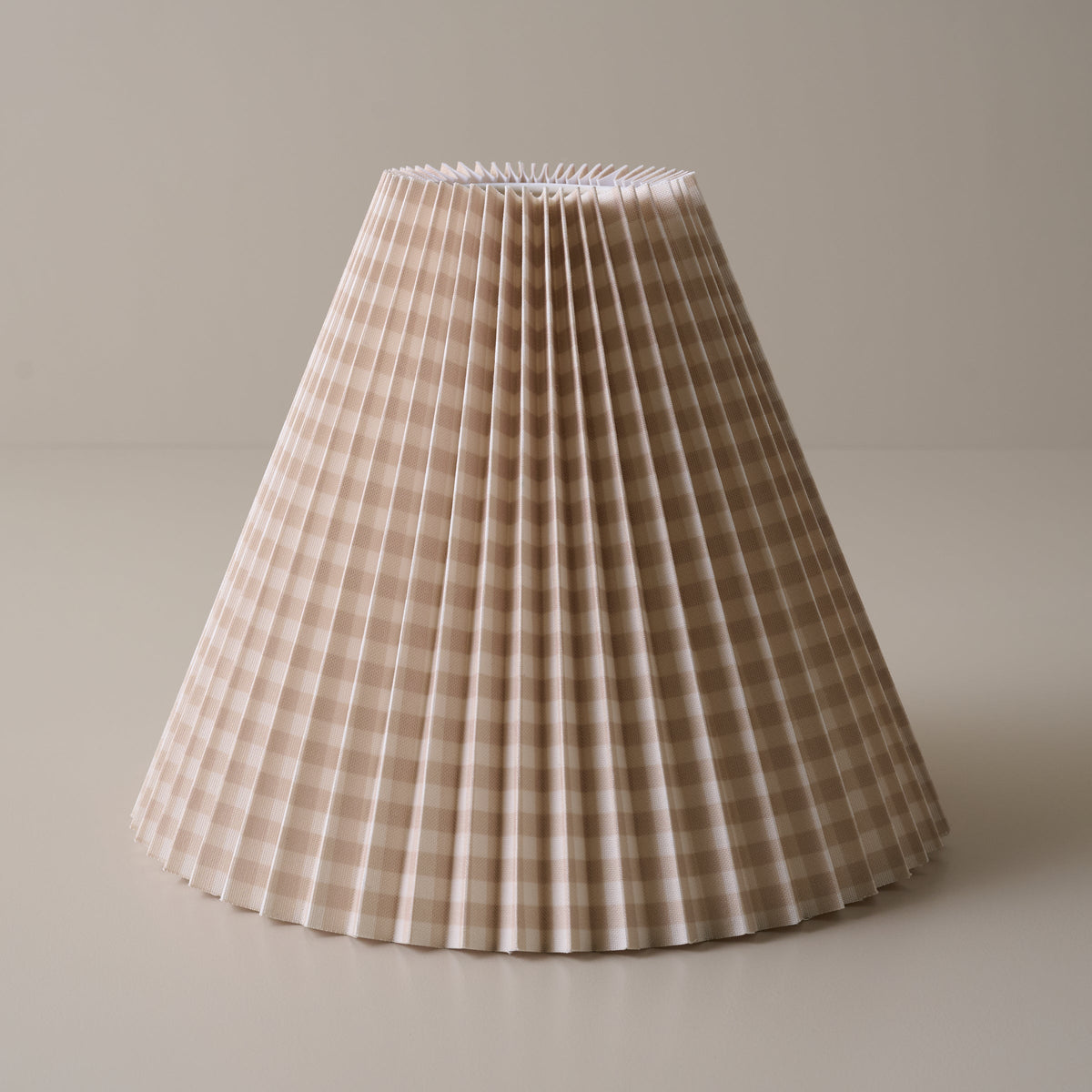 Mavelle Tan Gingham Lamp Shade lamp shade - Detail View