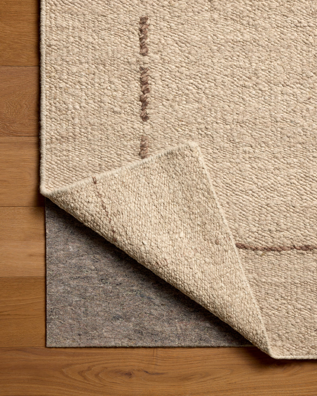 Mavelle Ridge Oatmeal Brown area rug - Close-Up