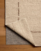 Mavelle Ridge Oatmeal Brown area rug - Close-Up