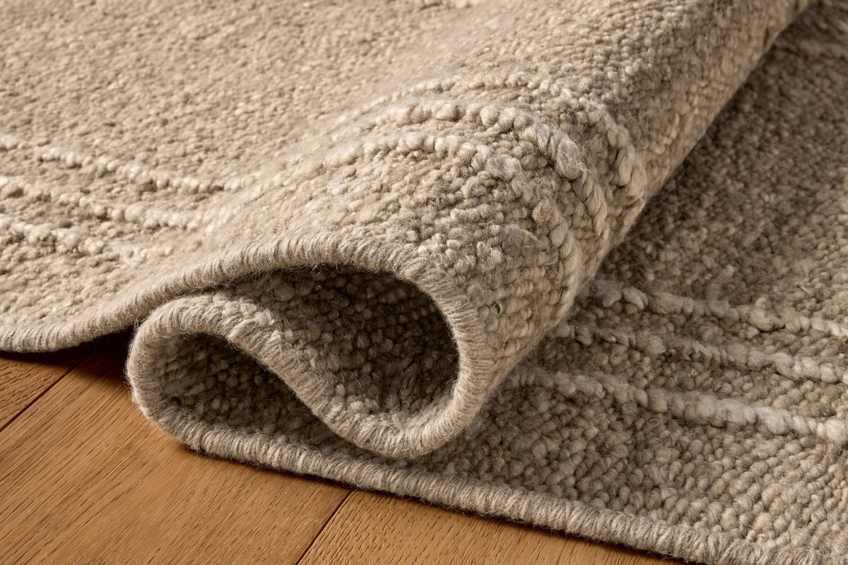 Mavelle Ridge Natural Oatmeal area rug - Styled in Room