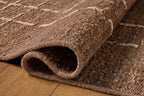 Mavelle Ridge Light Brown Beige area rug - Styled in Room