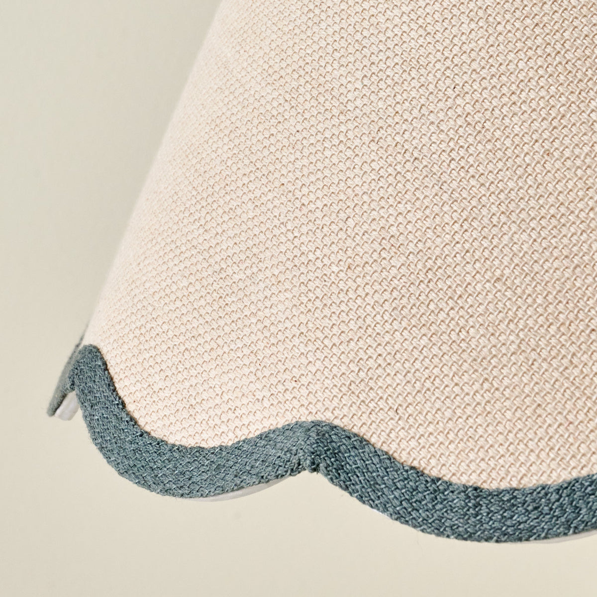 Mavelle Charcoal Wavy Trim Linen Shade lamp shade