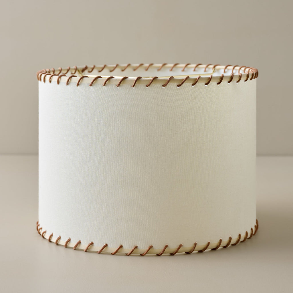 Mavelle Whipstitch Drum Shade lamp shade - Detail View