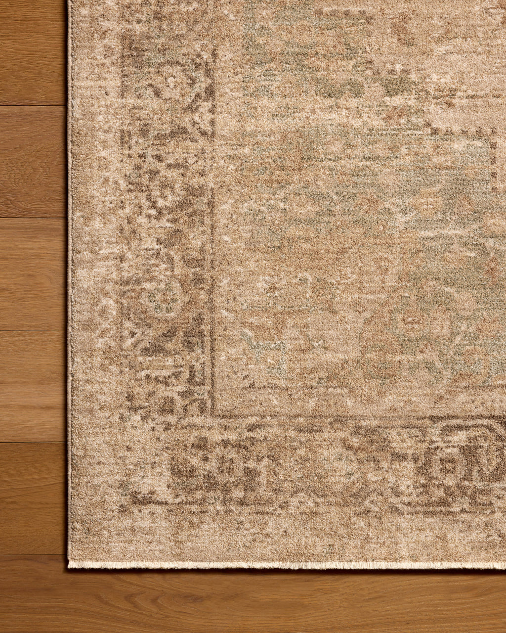 Mavelle Storie Natural Spa area rug - Styled in Room