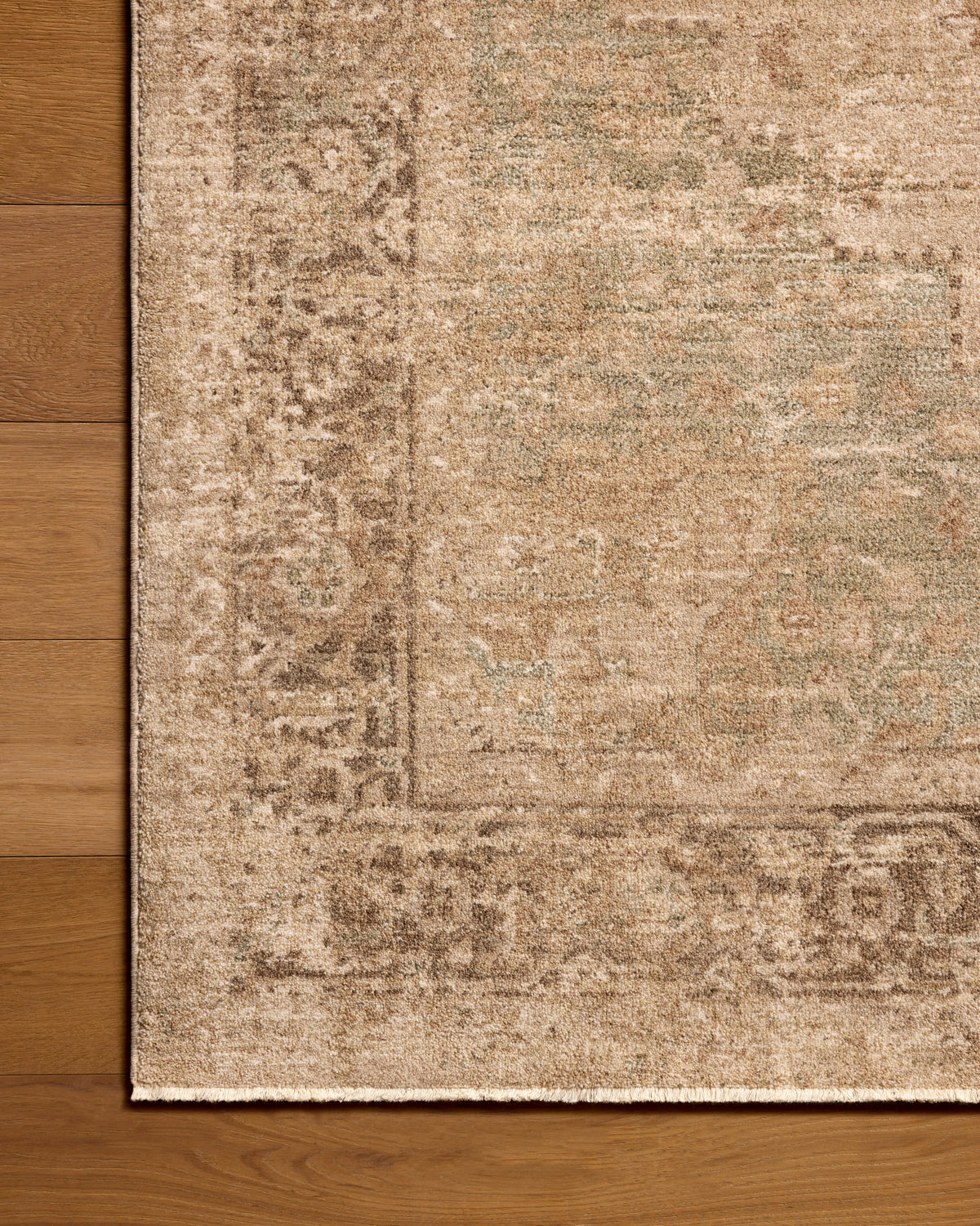Mavelle Storie Natural Spa area rug - Styled in Room
