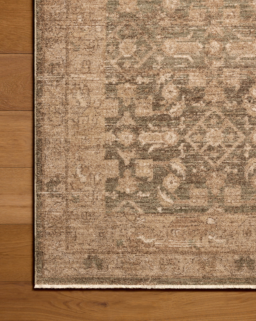 Mavelle Storrie Lagoon Earth area rug - Styled in Room