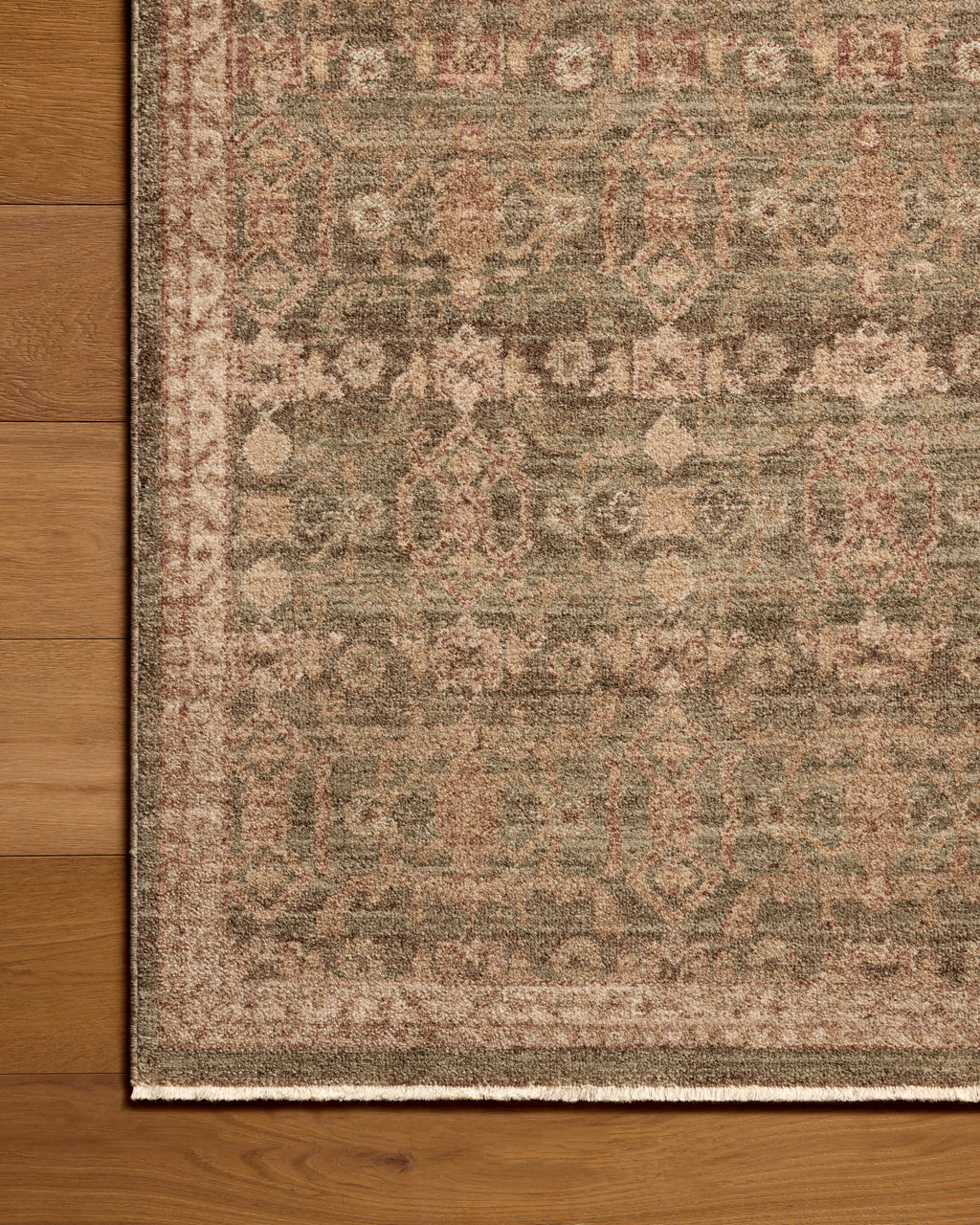 Mavelle Storrie Lagoon Spice area rug - Styled in Room