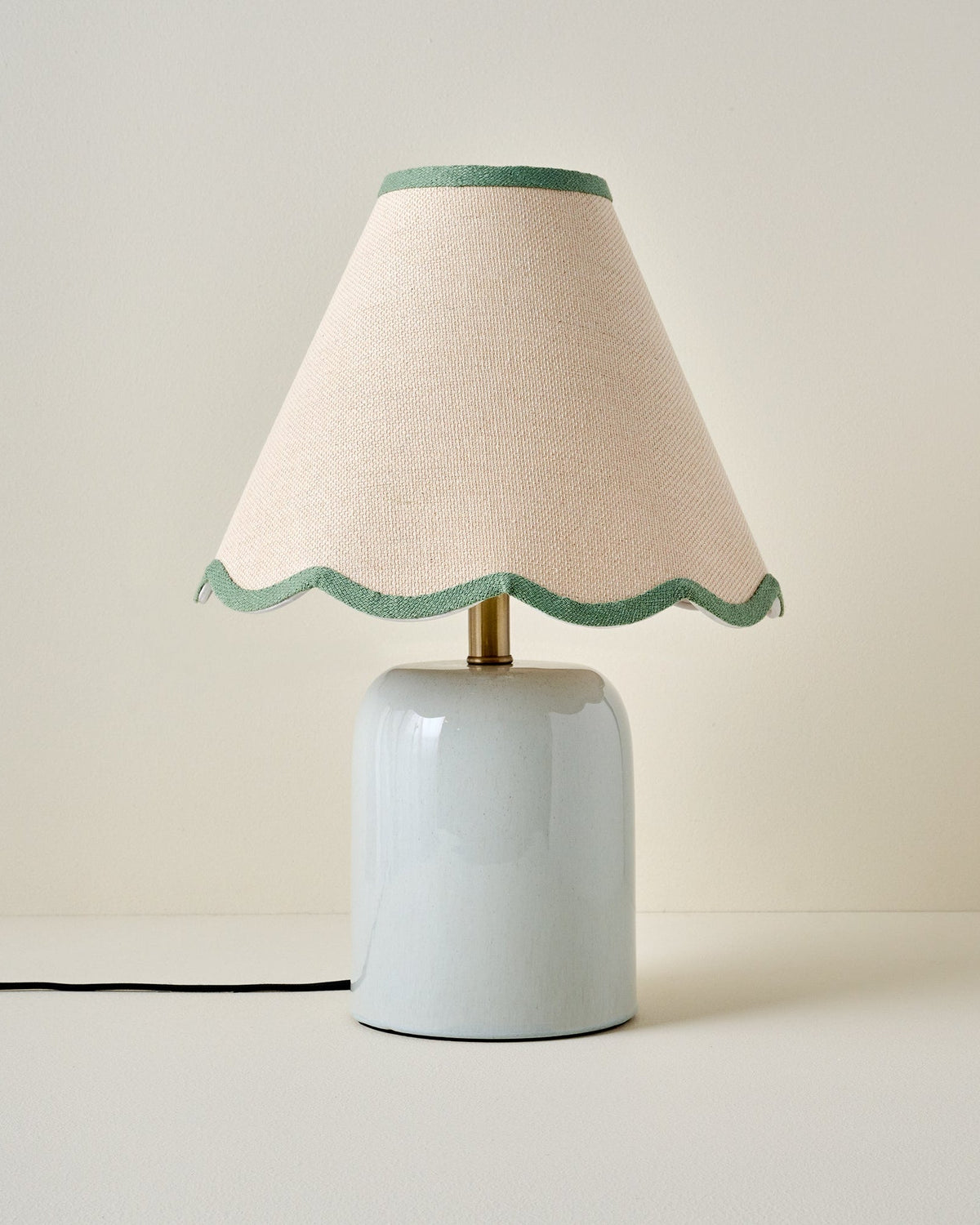 Mavelle Farrah Table Lamp - Mist Blue table lamp - Side View