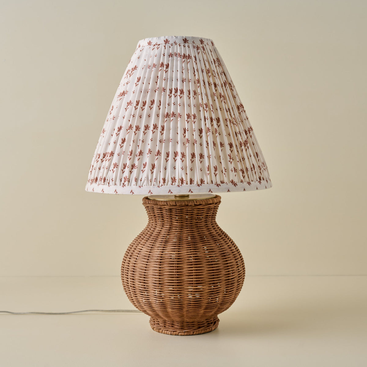 Mavelle Cassie Rattan Table Lamp table lamp - Side View
