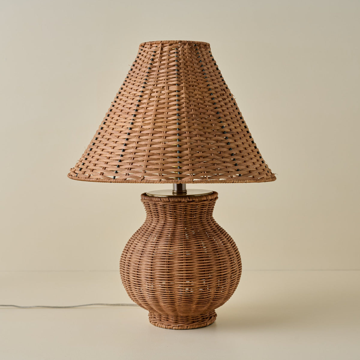 Mavelle Cassie Rattan Table Lamp table lamp - Close-Up