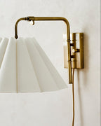 Mavelle Odette Linen Scallop Swivel Plug-In Sconce wall sconce