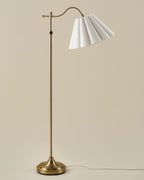 Mavelle Odette Linen Scallop Floor Lamp floor lamp