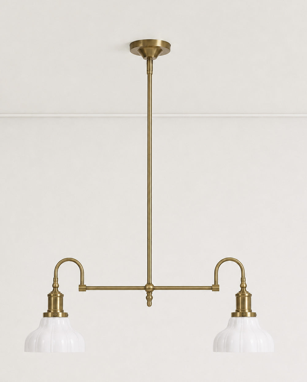 Mavelle Polly Milk Glass Chandelier chandelier - Side View