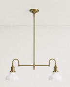 Mavelle Polly Milk Glass Chandelier chandelier - Side View