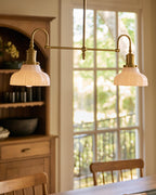 Mavelle Polly Milk Glass Chandelier chandelier - Detail View