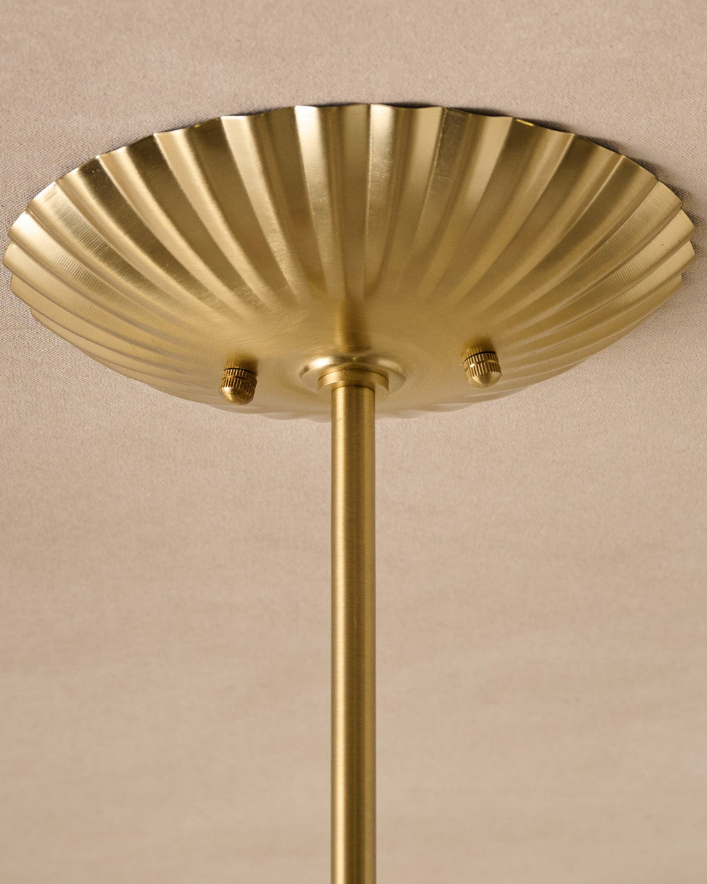 Mavelle Lucinda Rattan Scallop Linear Chandelier chandelier - Close-Up