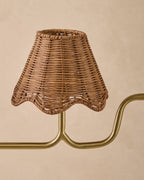 Mavelle Lucinda Rattan Scallop Linear Chandelier chandelier