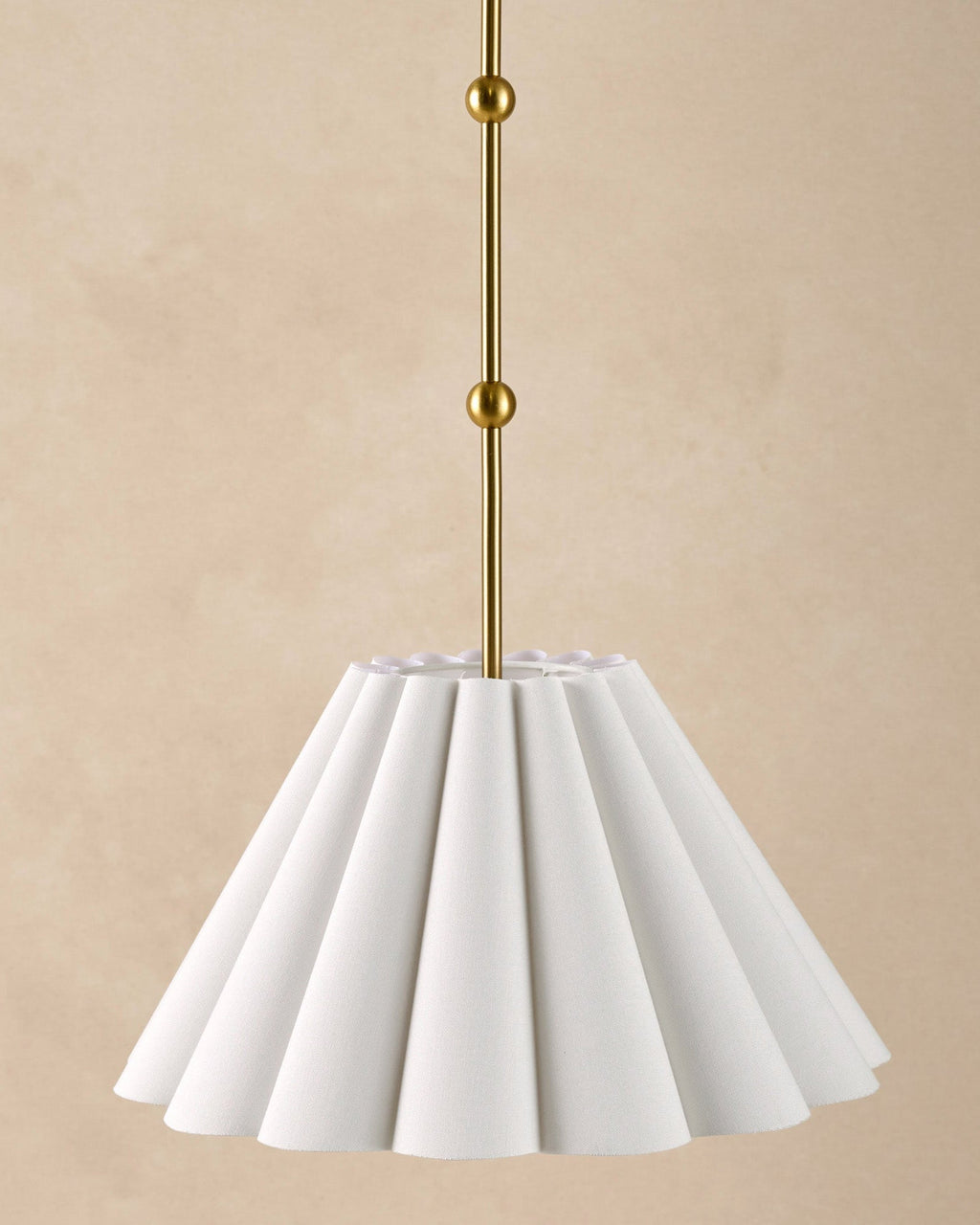 Mavelle Odette Linen Scallop Pendant (12"-20") pendant light