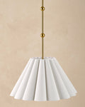 Mavelle Odette Linen Scallop Pendant (12"-20") pendant light