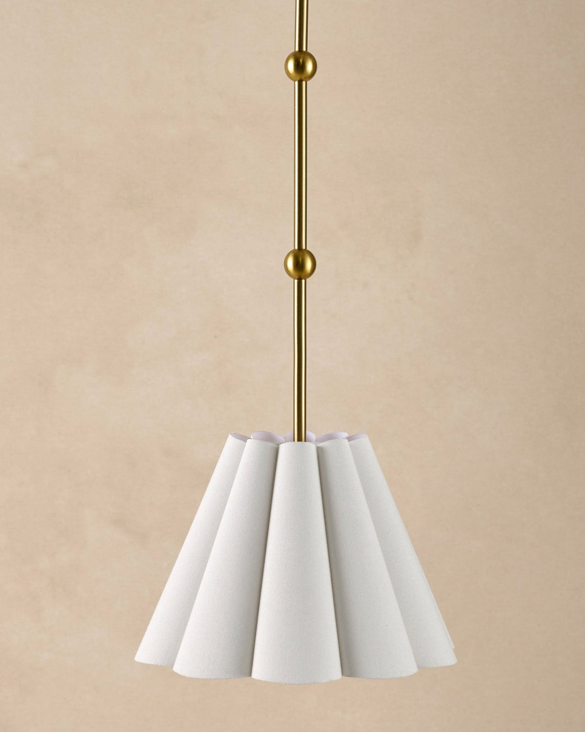 Mavelle Odette Linen Scallop Pendant (12"-20") pendant light - Alternate View