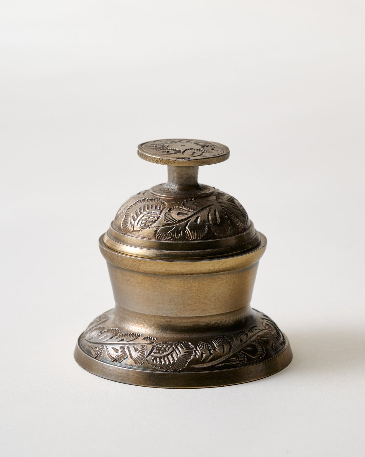 Mavelle Brass Bell Trinket Box decorative box - Styled in Room