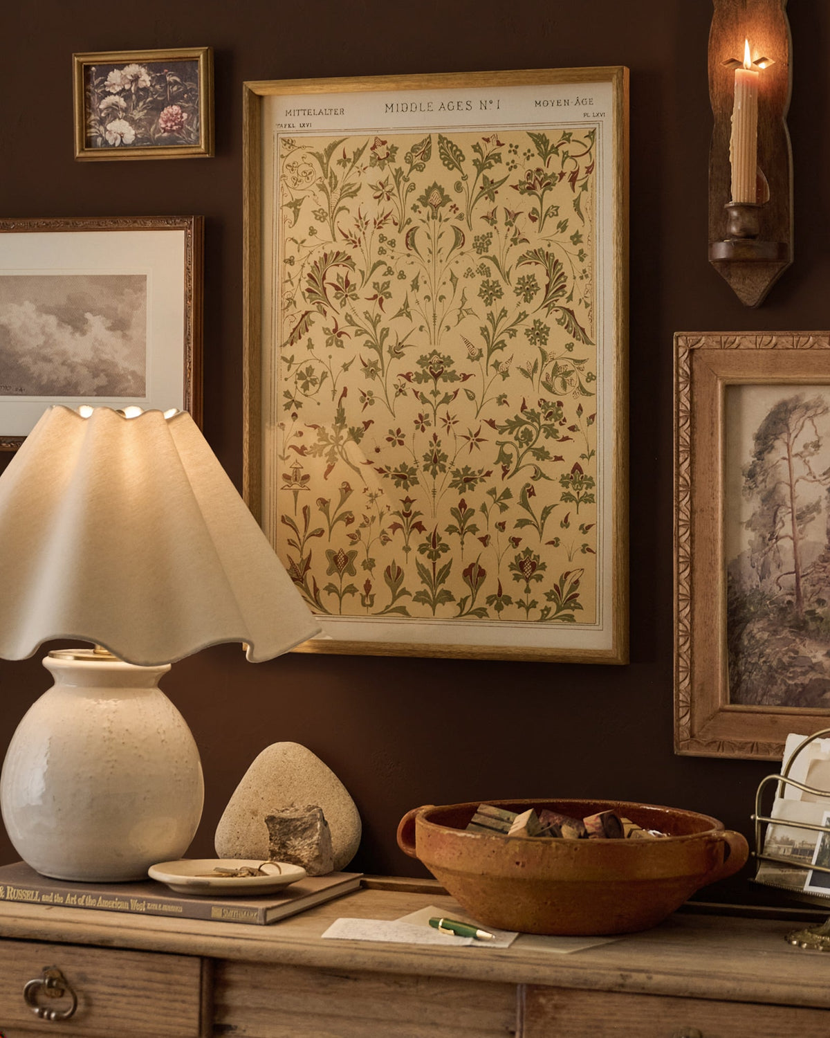 Mavelle Botanical Renaissance Poster framed wall art - Detail View