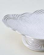 Mavelle Sandra Stoneware Footed Tray decorative tray - Detail View