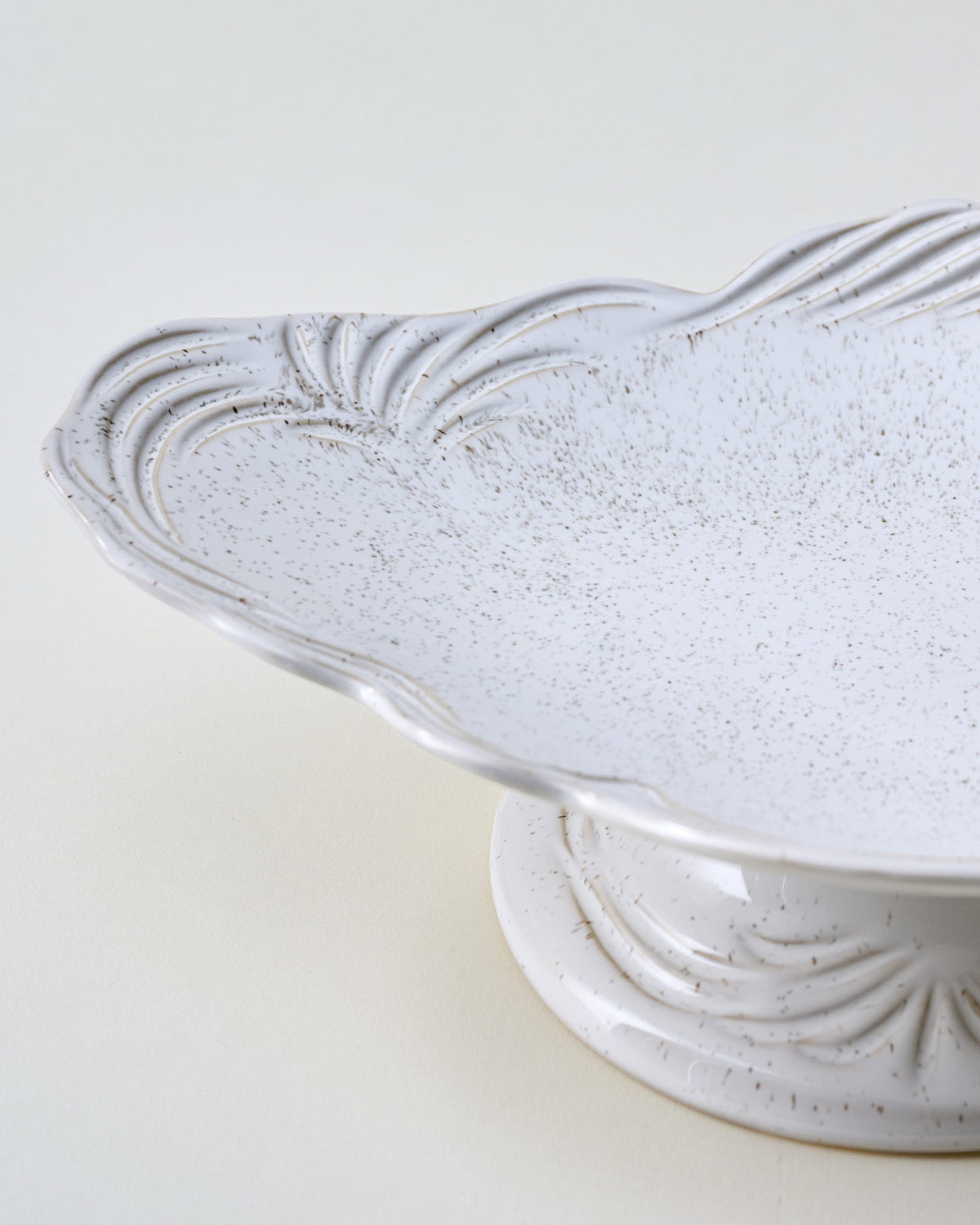Mavelle Sandra Stoneware Footed Tray decorative tray - Detail View