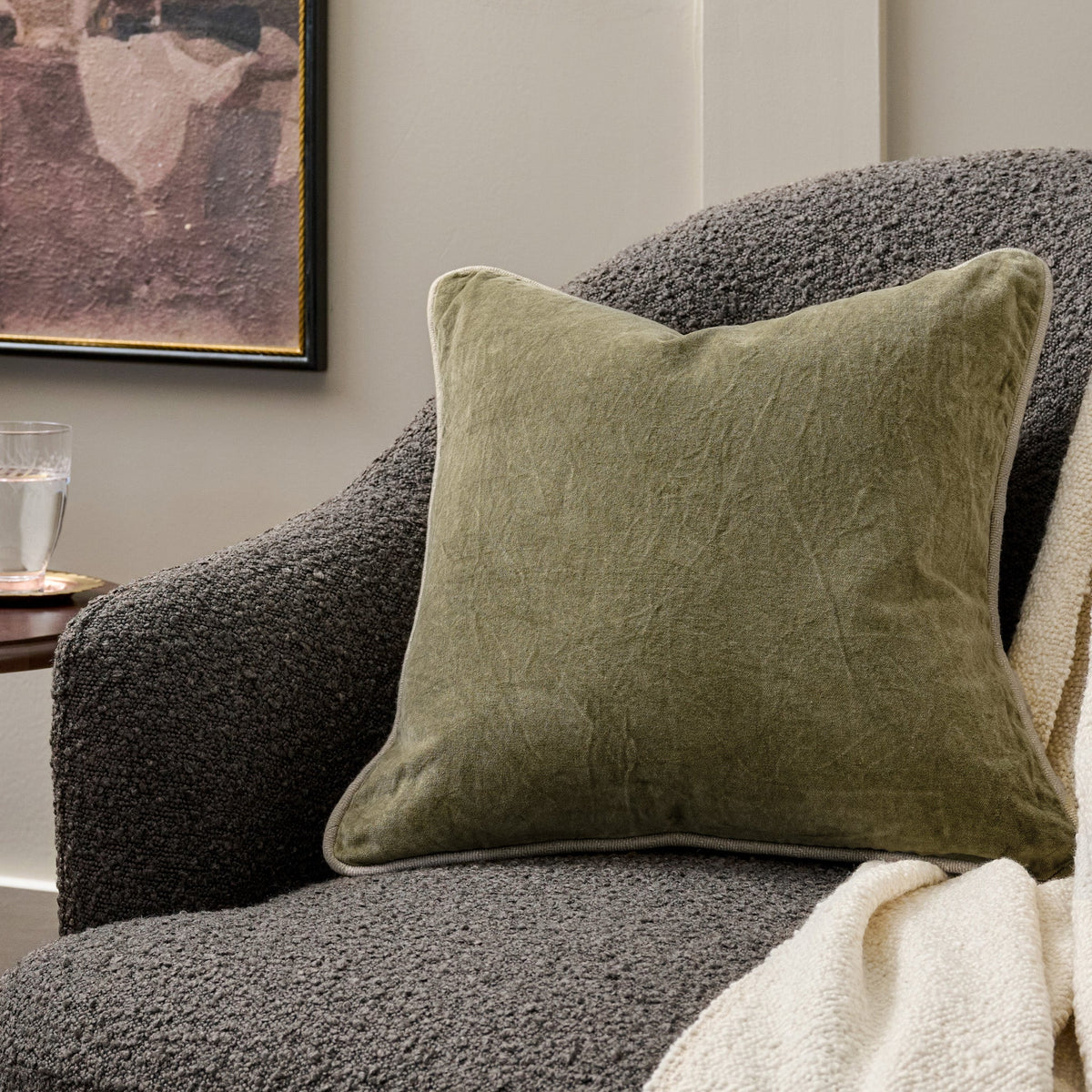 Mavelle Heirloom Velvet Pillow throw pillow - Styled in Room