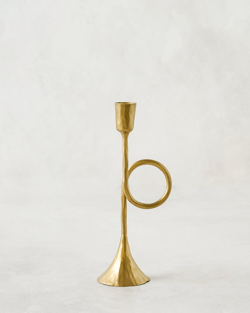 Mavelle Antique Inspired Trumpet Taper Holder candle holder - Side View