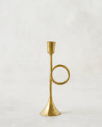 Mavelle Antique Inspired Trumpet Taper Holder candle holder - Side View