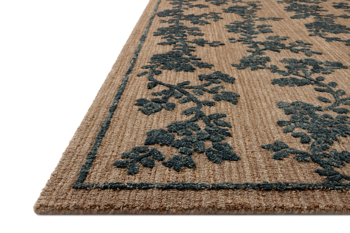 Mavelle Winslet Latte Navy area rug - Close-Up