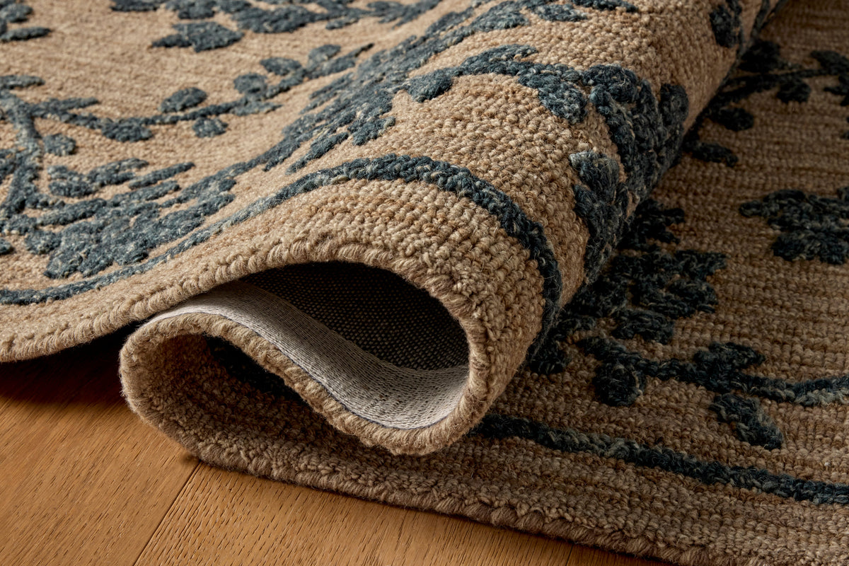 Mavelle Winslet Latte Navy area rug - Side View
