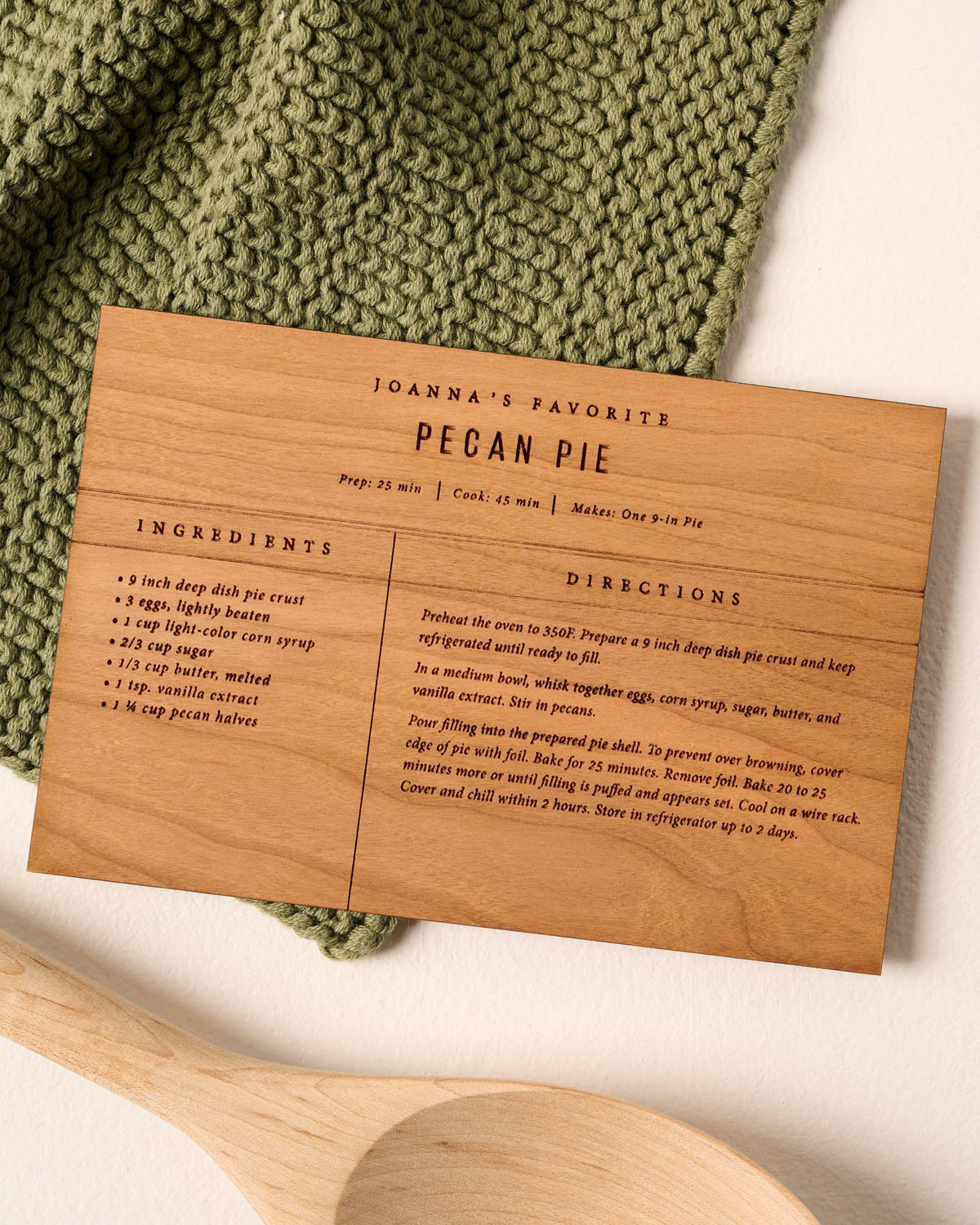 Mavelle Wooden Recipe Card kitchen tool - Styled in Room