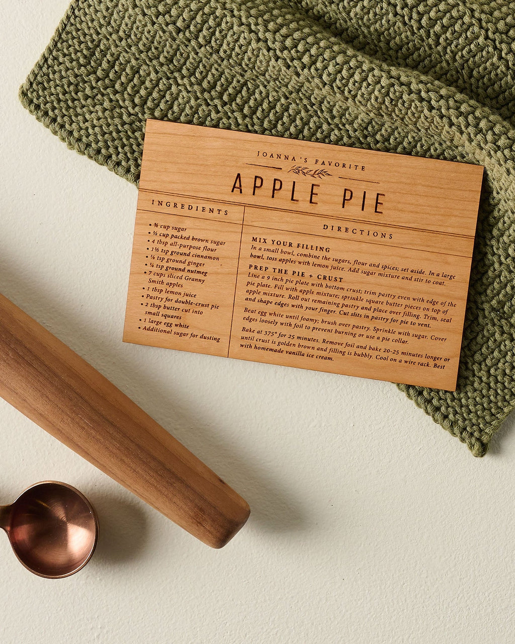 Mavelle Wooden Recipe Card kitchen tool - Side View