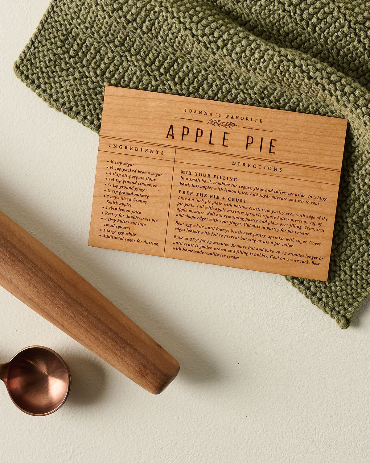 Mavelle Wooden Recipe Card kitchen tool - Side View
