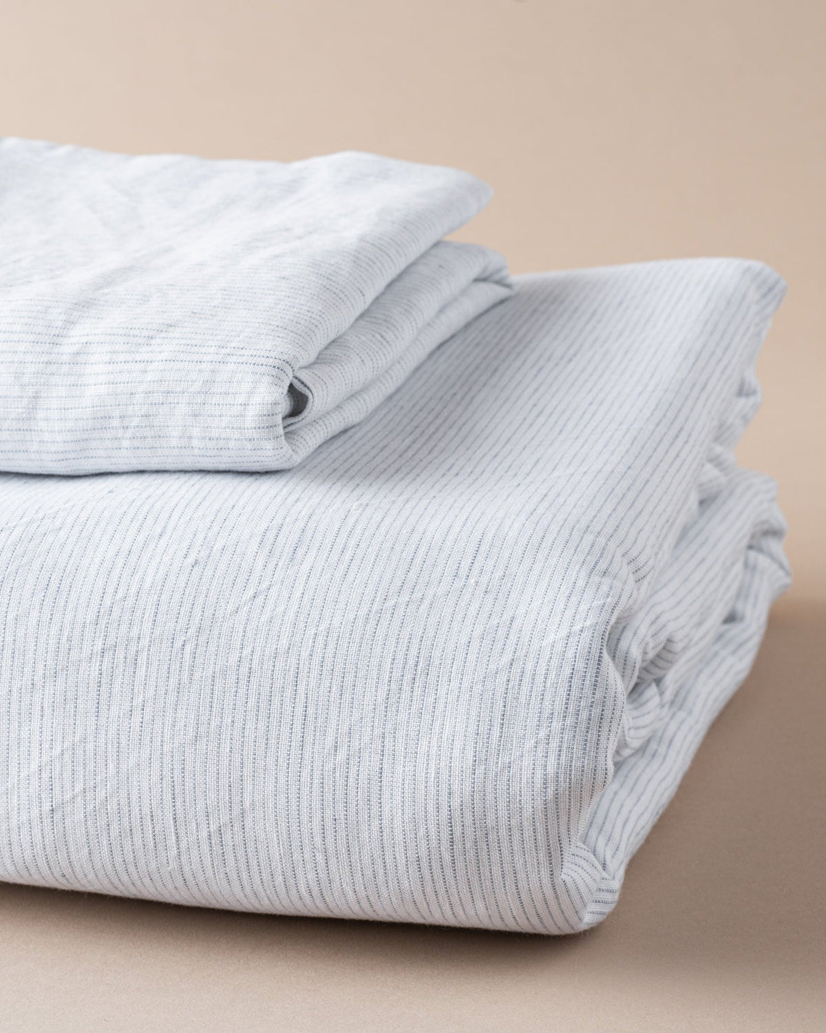 Mavelle White Stripe Linen Cotton Duvet Cover duvet cover