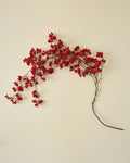 Mavelle Oversized Red Berry Hanging Pick faux floral stem
