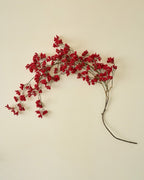 Mavelle Oversized Red Berry Hanging Pick faux floral stem