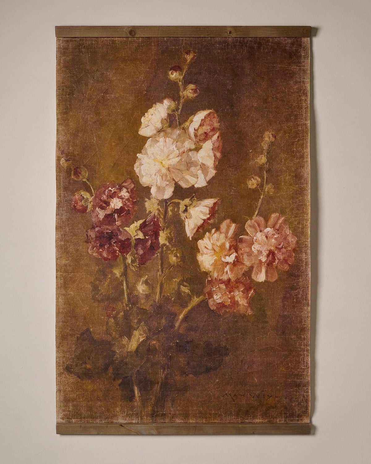 Mavelle Floral Trio Vintage Tapestry wall tapestry