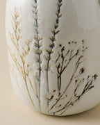 Mavelle Pressed Floral Ceramic Pitcher pitcher - Styled in Room