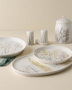 Mavelle Pressed Floral Plate dinnerware set - Side View