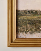 Mavelle Vintage Pondside Reflections framed wall art - Styled in Room
