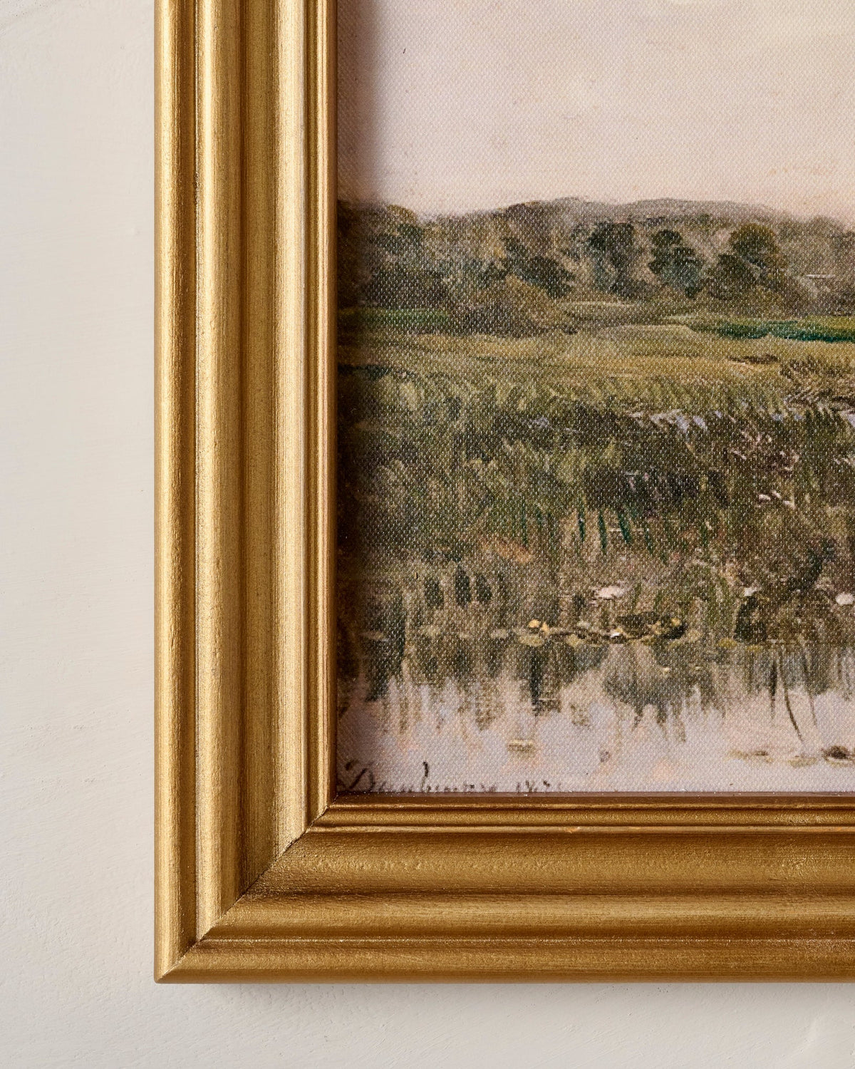 Mavelle Vintage Pondside Reflections framed wall art - Styled in Room