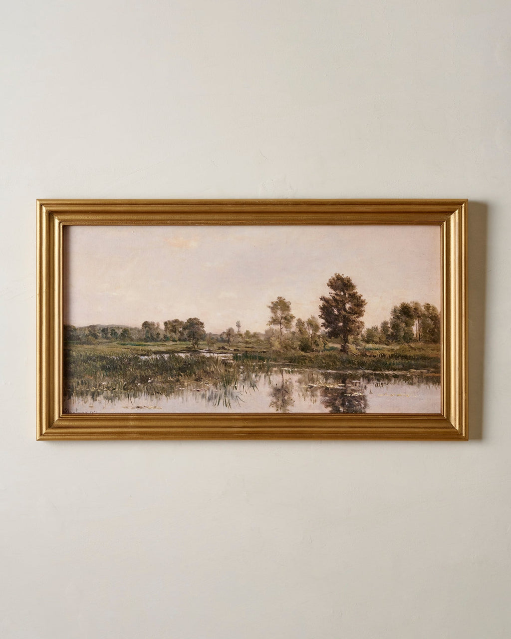 Mavelle Vintage Pondside Reflections framed wall art - Detail View