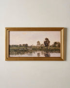 Mavelle Vintage Pondside Reflections framed wall art - Detail View