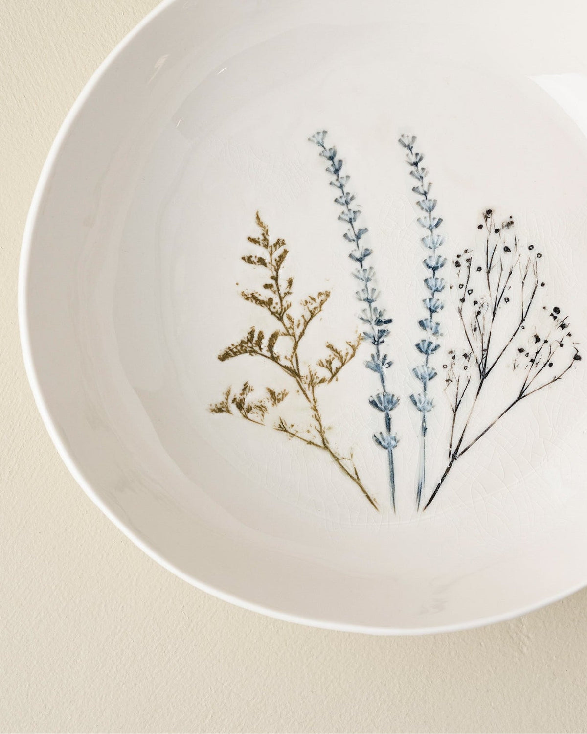 Mavelle Pressed Floral Serving Bowl serving piece - Detail View