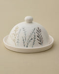 Mavelle Pressed Floral Ceramic Butter Dish kitchen storage piece